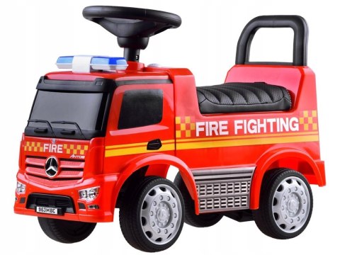 Jeździk Pchacz Licencja Mercedes Straż Pożarna Światło Dźwięk Oparcie