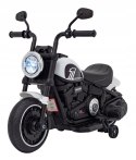 Motorek Chopper 1 Silnik 6V Boczne Kółka FM Radio Biały