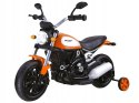 Motorek Naked na Akumulator 2 Silniki Aku 6V Dżwięki Światło Pomarańczowy