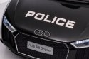 Audi R8 Policja na Licencji 2 Silniki 2x6V Ekoskóra Piankowe Koła Pilot