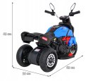 Motor Motorek na Akumulator dla Dzieci Światło Dźwięk Niebieski