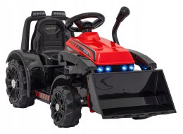Traktor Spychacz dla Dzieci na Aku 6V Ruchoma Łyżka Dźwięki Czerwony