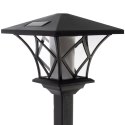 Lampa Solarna LED Ogrodowa Wbijana Efekt Płomień Ogień Lampka Czarna 155 cm