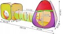 Namiot dla Dzieci Domek Tunel Suchy Basen do Domu Ogrodu + 200 Piłek Zestaw