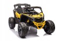 Buggy Can-am Licencja 4x200W 24V Ekoskóra Piankowe Koła Żółty