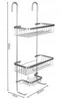 Półka pod Prysznic Wisząca Łazienkowa Nierdzewna do Łazienki Metalowa Kosze