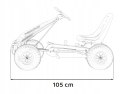 Gokart Na Pedały Gumowe Pompowane Koła Wolny Bieg Czerwony