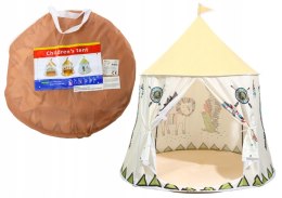 Namiot Indiański Tipi Dla Dzieci Beżowy 125cm