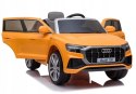 Audi Q8 Licencja 2 Silniki 12V Ekoskóra Piankowe Koła Żółte Lakierowane
