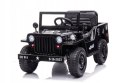 Auto Jeep Wojskowy 4 Silniki 12V Ekoskóra Piankowe Koła Pilot Czarny