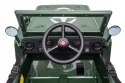 Auto Jeep Wojskowy 4 Silniki 12V Ekoskóra Piankowe Koła Pilot Khaki