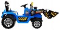 Koparka Traktor na Akumulator z Ruchomą Łyżką 2x45W 2x6V Niebieski