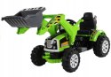 Koparka Traktor na Akumulator z Ruchomą Łyżką 2x45W 2x6V Zielony