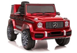 Mercedes G63 Licencja 2 Silniki 12V Ekoskóra Piankowe Koła Czerwony Lakier