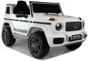 Mercedes G63 na Licencji 2 Silniki 12V Ekoskóra Piankowe Koła Biały