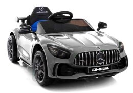 Mercedes GTR Srebrny Lakierowany 2 Silniki 2 x 6V Ekoskóra Piankowe Koła