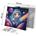 BEMI ASTRONAUTA OBRAZ MALOWANIE PO NUMERACH RAMA 40x50cm 30 FARB 3 PĘDZLE