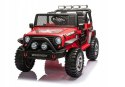 Auto Jeep Wojskowy 4x45W 12V Ekoskóra Piankowe Koła Pilot Lakier Czerwony