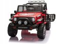 Auto Jeep Wojskowy 4x45W 12V Ekoskóra Piankowe Koła Pilot Lakier Czerwony