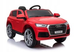 AUDI Q5 na Licencji 2x45W 12V Ekoskóra Piankowe Koła Czerwony