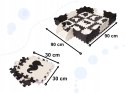 Mata Edukacyjna Piankowe Puzzle 114x114 x1 cm 25 elementów Czarne